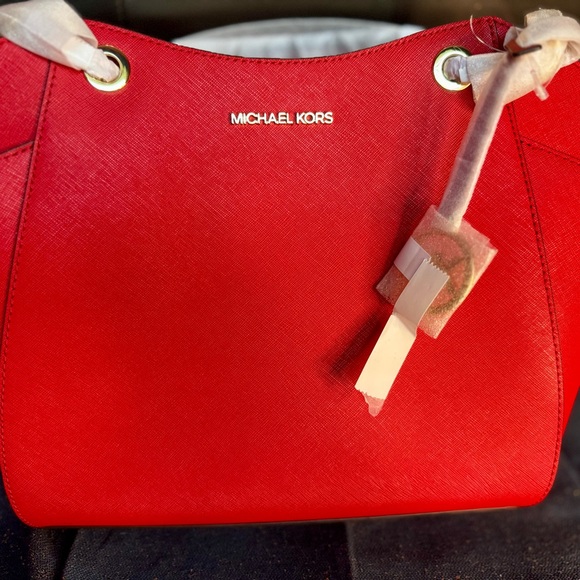 MICHAEL Michael Kors Red Structured Tote - Picture 4 of 13